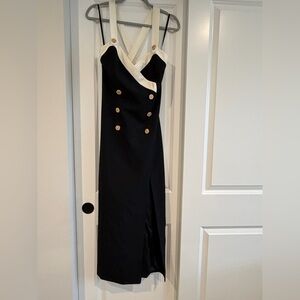 Elegant Black and White Women's Dress